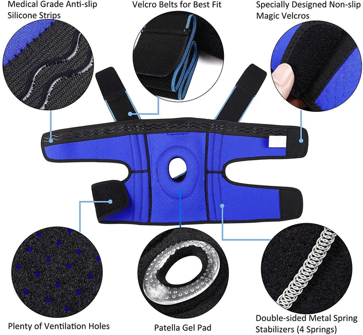 Premium Hinged Knee Brace for Pain Relief & Support, Copper Stabilizers for ACL, Meniscus Tear, Arthritis, Adjustable Open 