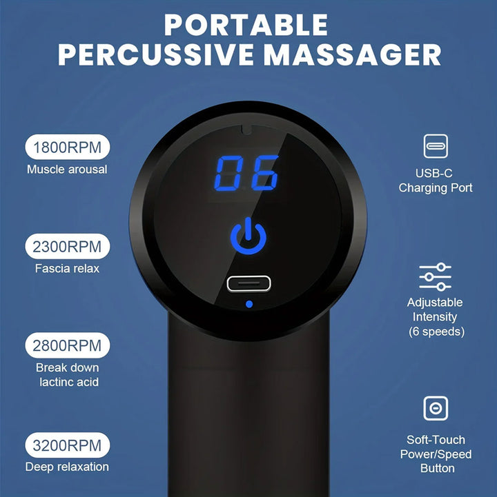 Premium USB Handheld Elektrischer Zauberstab-Massager - Hochfrequenz-Vibration Tiefengewebsmassagegerät zur Linderung von Körper-, Nacken- und Rückenschmerzen