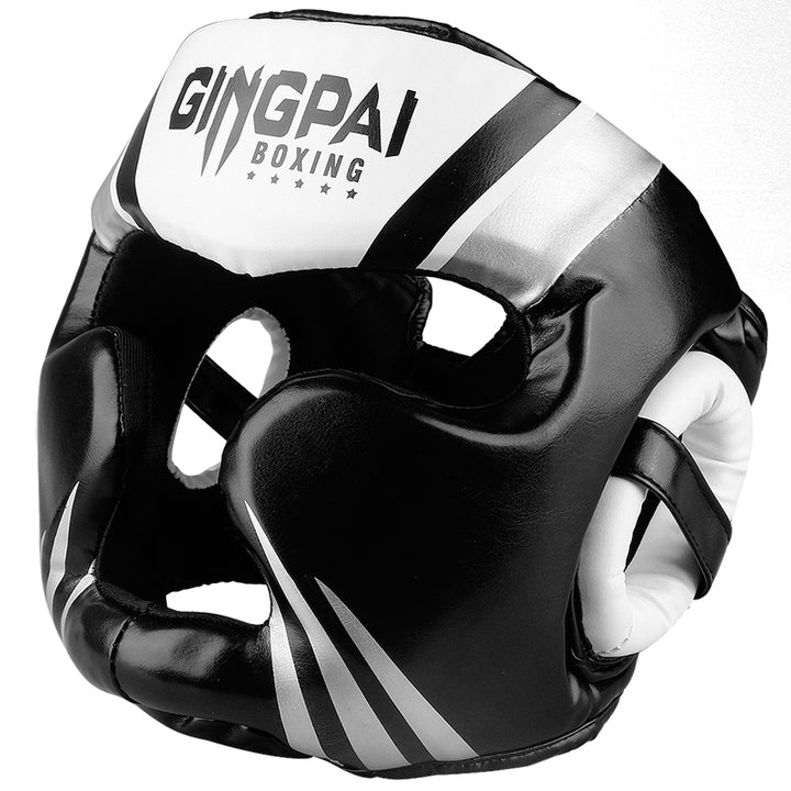 Premium Kickboxing Helmet – Full Face Muay Thai, MMA, Karate, Sanda Training Headgear, PU Leather, Protective Guard for Men