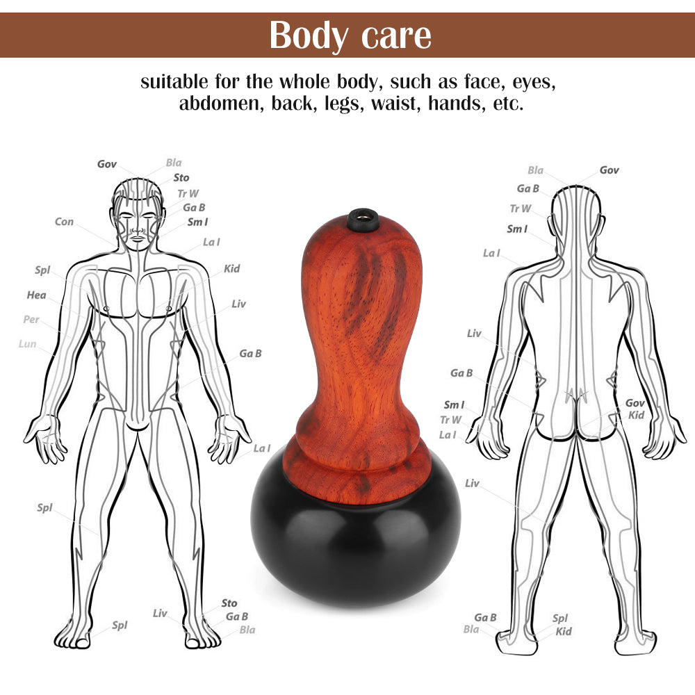 Premium Hot Stone Electric Gua Sha Massager for Skin Lift & Muscle Relaxation – Natural Bianstone, 5 Temperature Settings, 