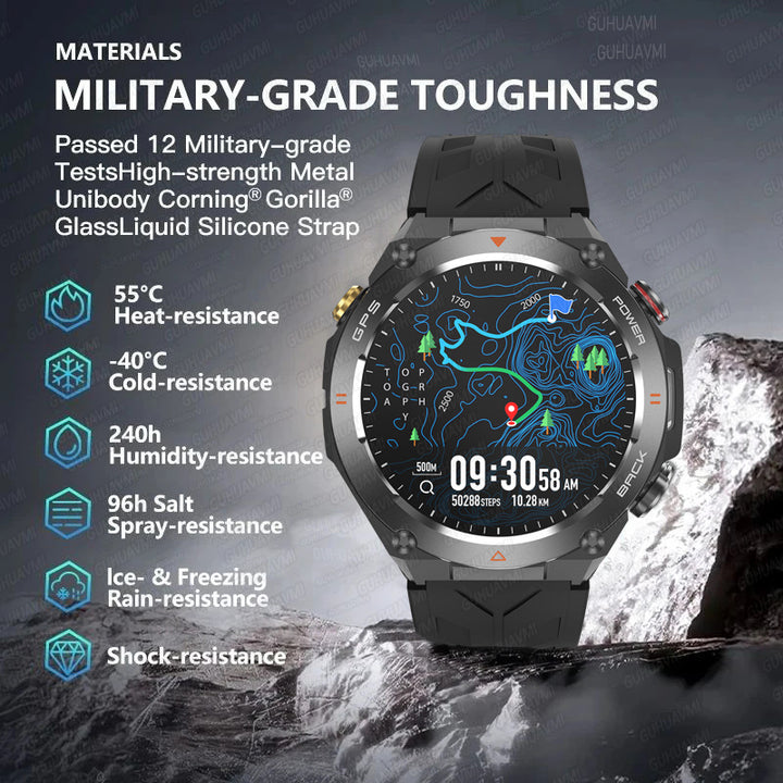 Premium Waterproof Sports Watch for Men and Women – 50M Waterproof, Dual Time, Pedometer, Stopwatch, Alarm, Countdown, 